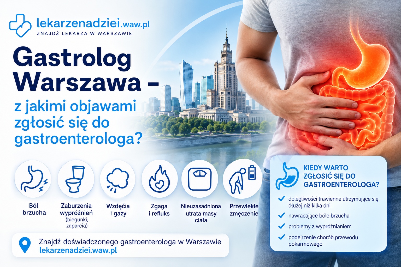 Gastrolog Warszawa – z jakimi objawami zgłosić się do gastroenterologa