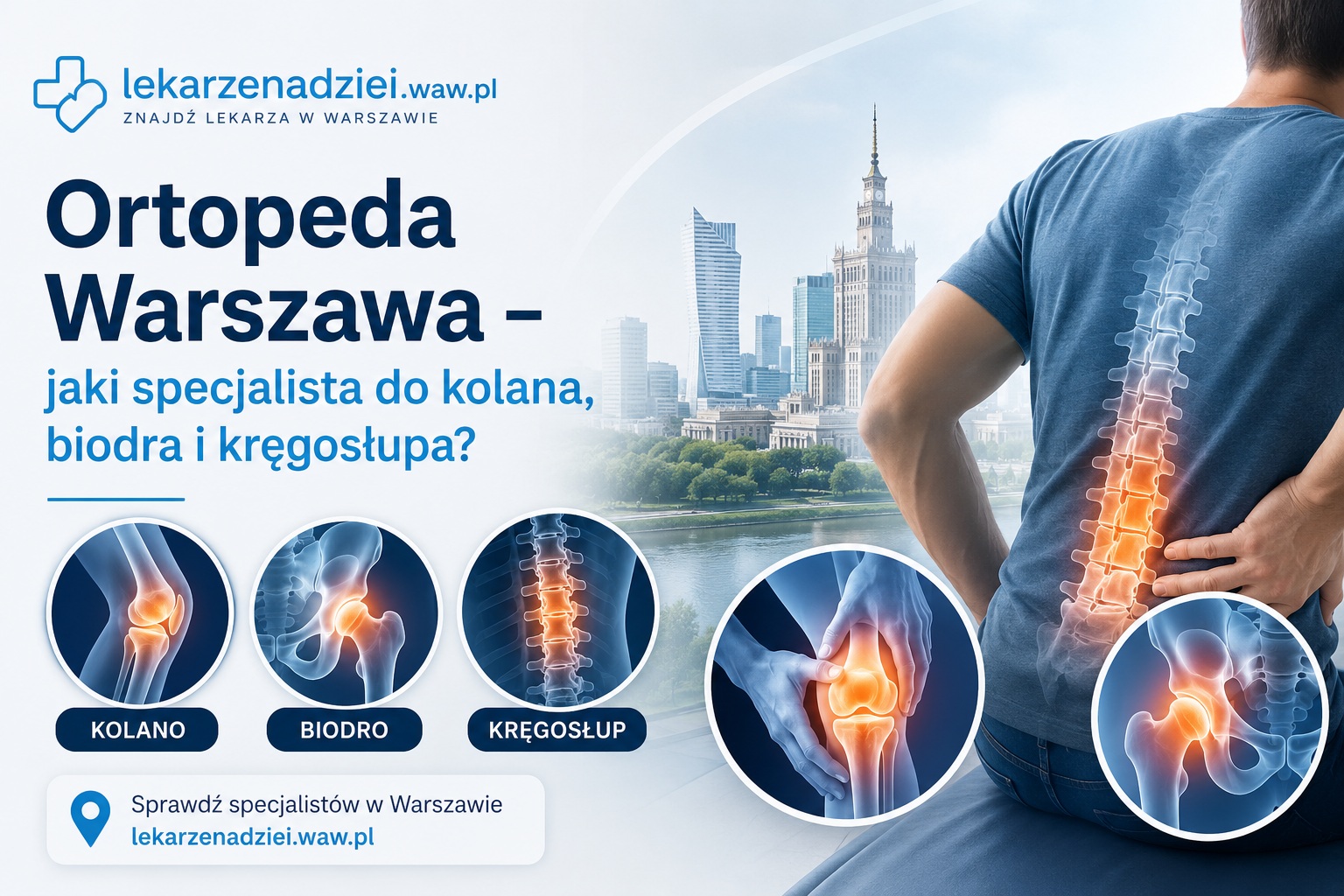 Ortopeda Warszawa – jaki specjalista do kolana, biodra i kręgosłupa